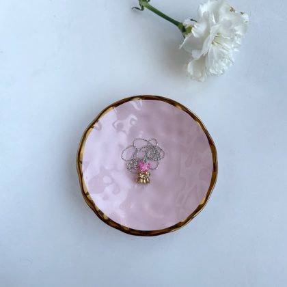 Pink bear pendant