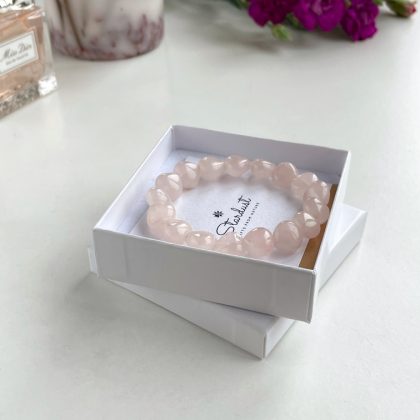 Stardust gift pink quartz beaded bracelet