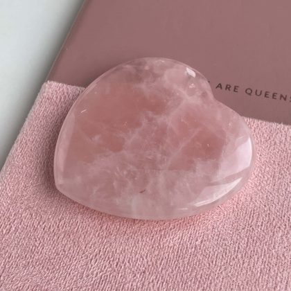 "Love Energy" Extra large Rose Quartz heart gift, natural crystal gift for her