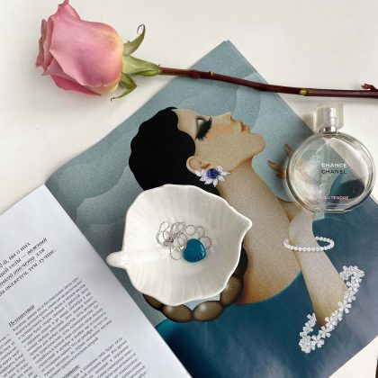 Ocean Blue heart pendant necklace, blue agate heart pendant, Gift for girlfriend, graduation gift, gift for her