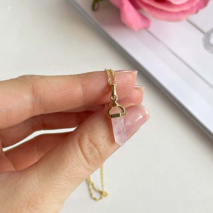 Rose Quartz pendant gift for women