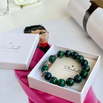 blue green azurite bracelet