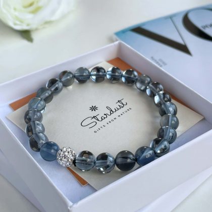 Grey mermaid glass bracelet
