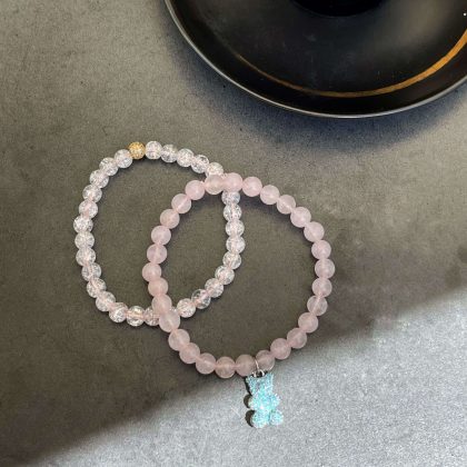 Minimalist pink bracelet for woman
