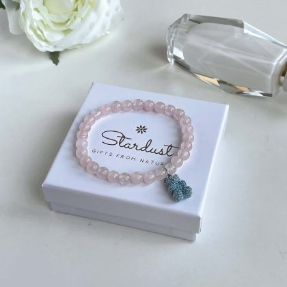 Pink rose quartz bracelet