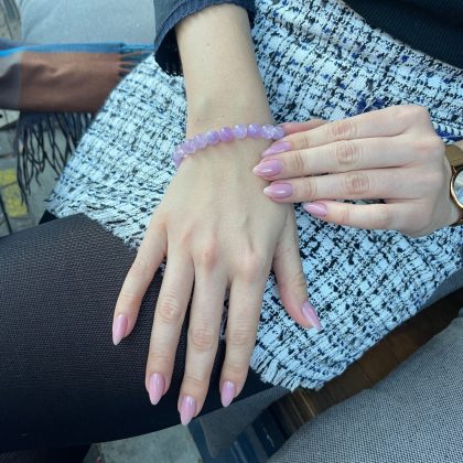 Tender lavender amethyst beaded bracelet