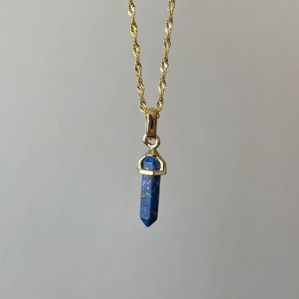 Small Lapis Lazuli pendant on gold chain