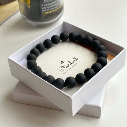 Premium shungite bracelet, beaded shungite bracelet for him, luxury gift for him