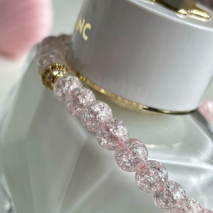 Gift for girl Sugar Quartz bracelet