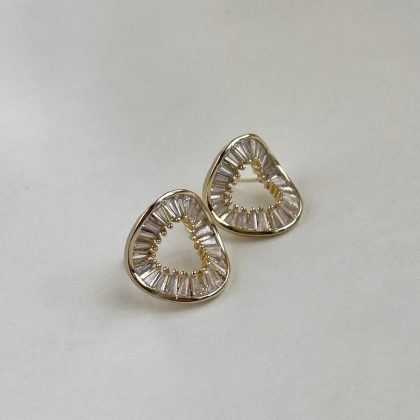 Luxury circle earrings zircon AAA+, statement CZ diamond earrings, luxury gift for her, bling bling earrings, premium packaging