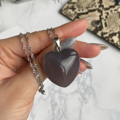 Royal Grey heart necklace