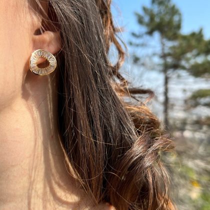 Sparkling zircon zircon earrings