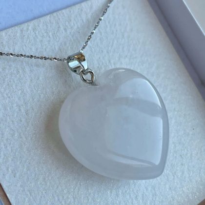 Natural Clear Quartz Pendant - valentine's day gift, Crown chakra pendant