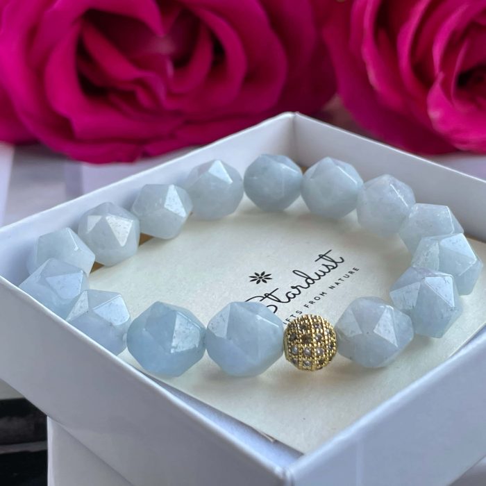 Luxury faved Aquamarine bracelet