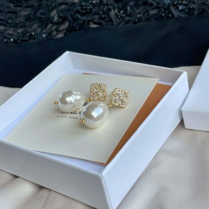 Luxury pearl earrings premium quality gift