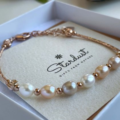 Pearl bracelet rose gold