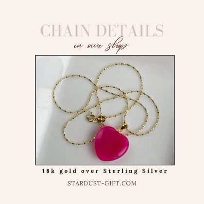 pink agate Gold 925 chains Stardust
