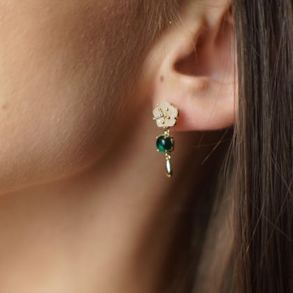 Flower Jade earrings