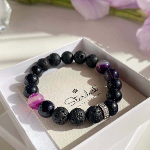 Luxury Lava stone bracelet Stardust