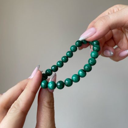 Malachite bracelet 8mm for woman