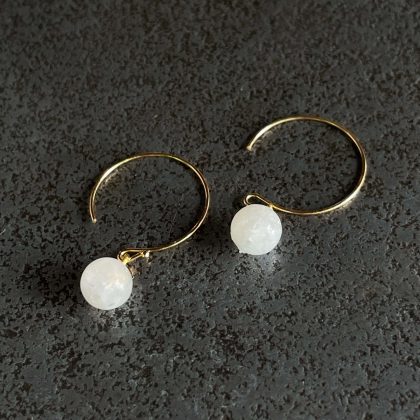 Moonstone earrings minimalist