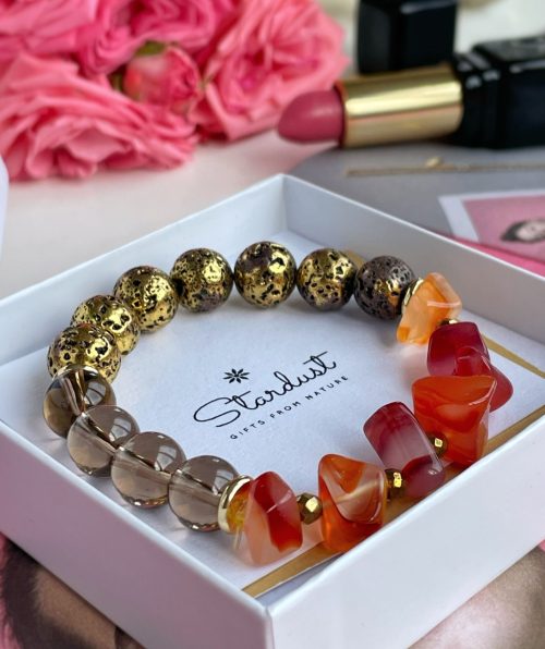 Unique carnelian bracelet for woman