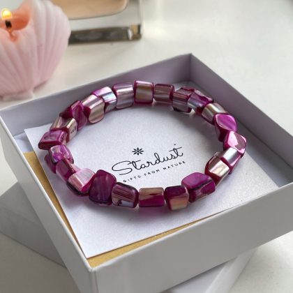 Pink shell bracelet gift