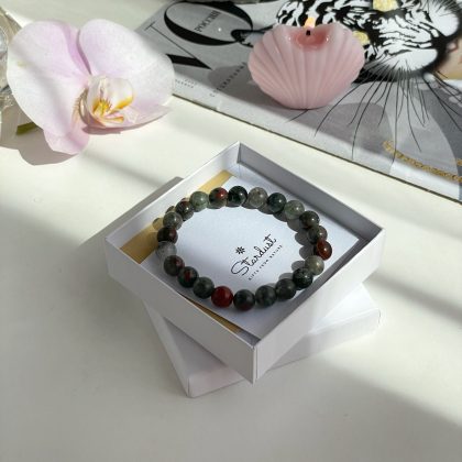 Bloodstone bracelet in premium gift box