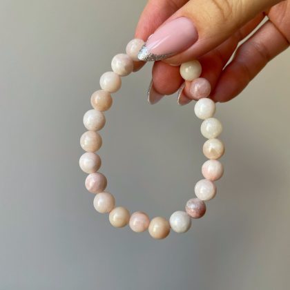 Genuine pink opal bracelet for her