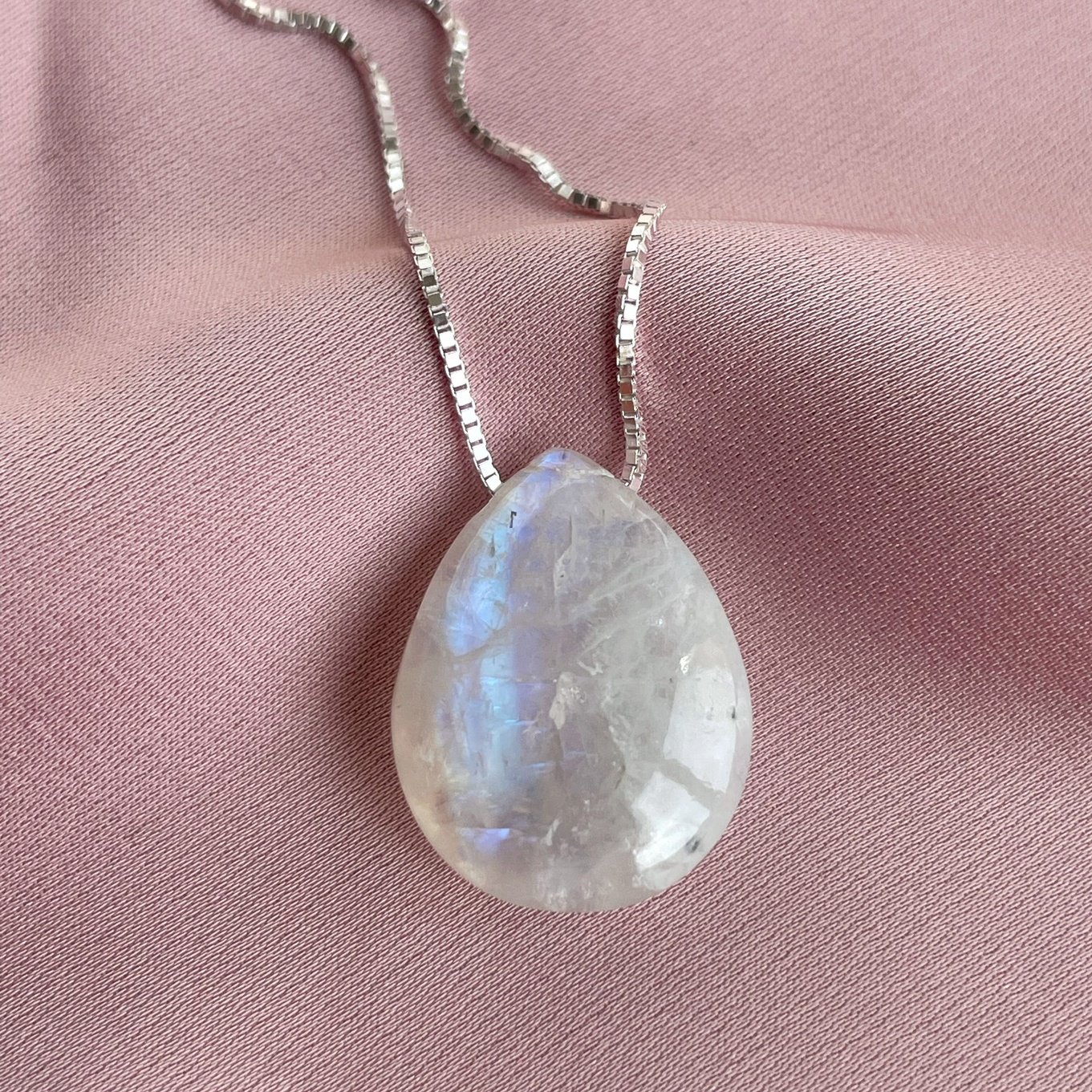 Natural Moonstone Solitaire Pendant Necklace – Fabulous Creations Jewelry