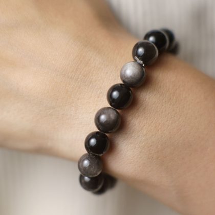 Sheer Obsidian bracelet