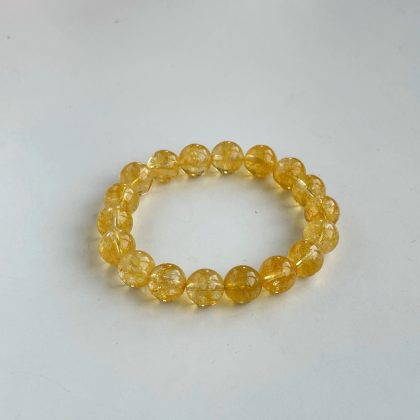 Natural Energy Crystal Bracelet Gold Yellow Citrine & White Asestley |  SAWUBONA | POPBAE