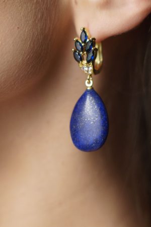 Statement Lapis Lazuli earrings