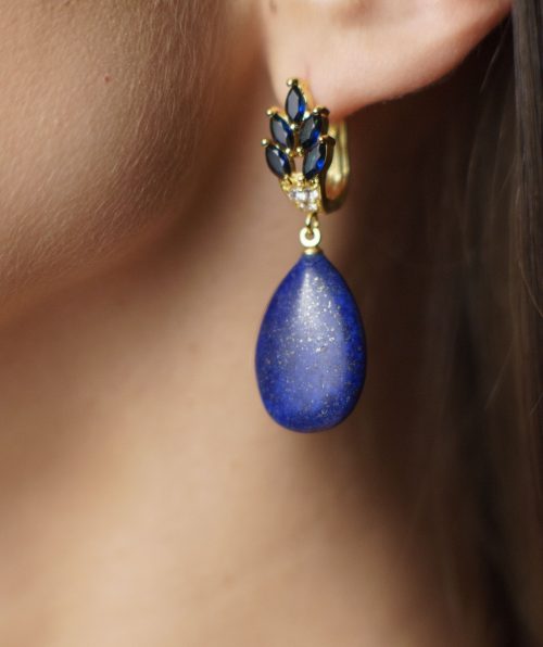 Statement Lapis Lazuli earrings