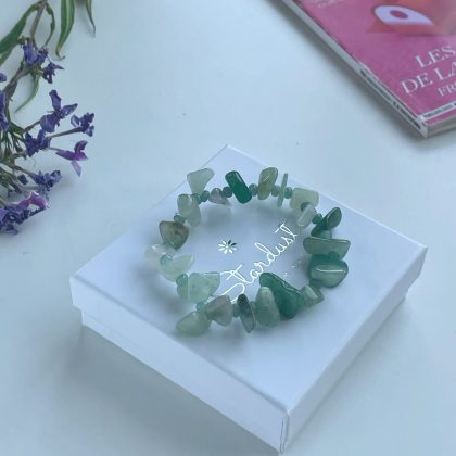 Tumbled aventurine bracelet, gift for women, boho jewelry, simple green bracelet, teacher's gift, meditation bracelet