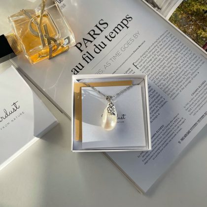 Premium Baroque Pearl pendant with zircon for girlfriend