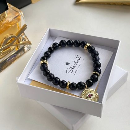 Blue Goldstone bracelet romantic gift