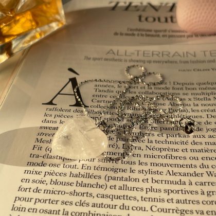 Delicate crystal jewelry Clear Quartz heart