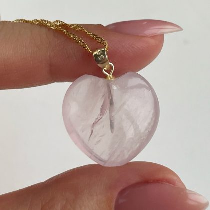 Transparent Rose Quartz necklace premium quality