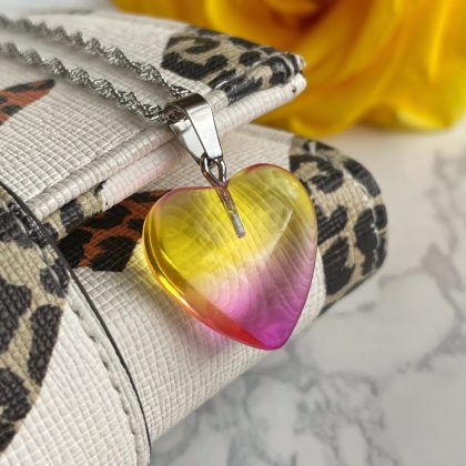 Heart glass pendant