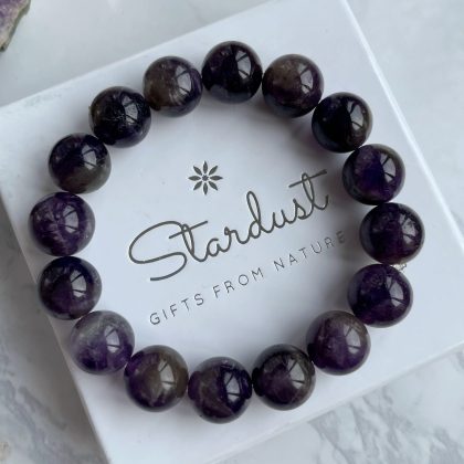 Dark purple amethyst bracelet woman
