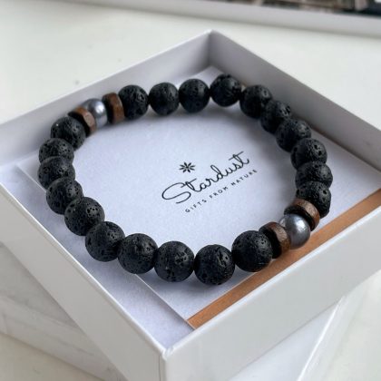 Gift for boyfriend stylish bracelet with wooden beads