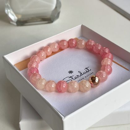 Pink Strawberry quartz bracelet