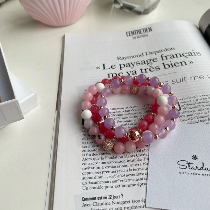 Pink bracelet set for her