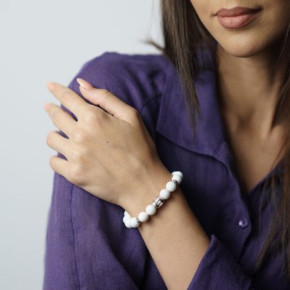 White Agate braclet for woman
