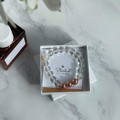 Elegant Clear Quartz bracelet for woman