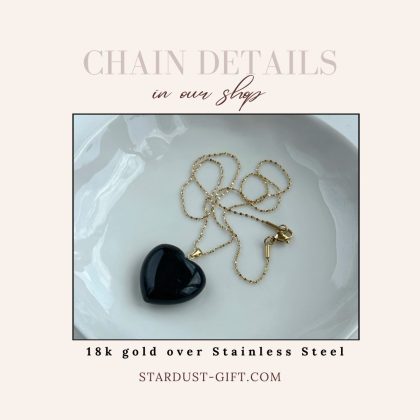 Obsidian gold steel chain