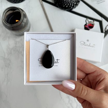 Obsidian healing necklace