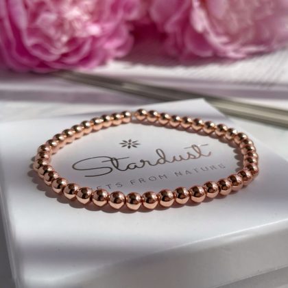 Rose gold beaded bracelet Stardust gift