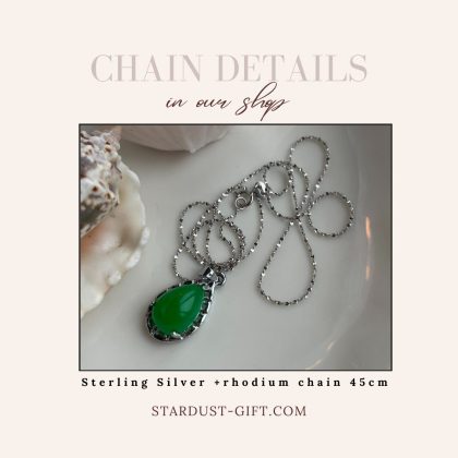 green jade silver chain (1)